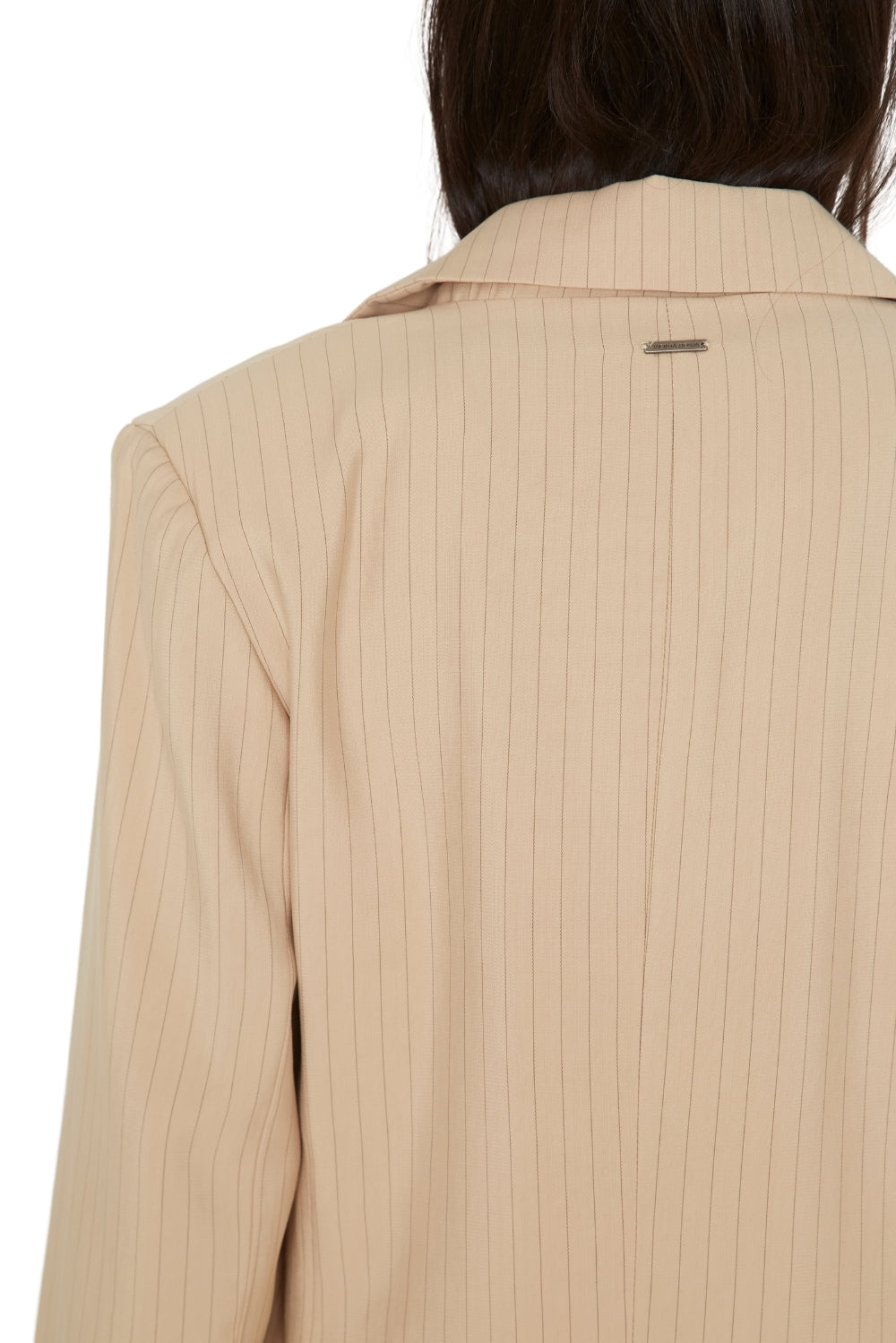 Blazer Oxford rayas crudo