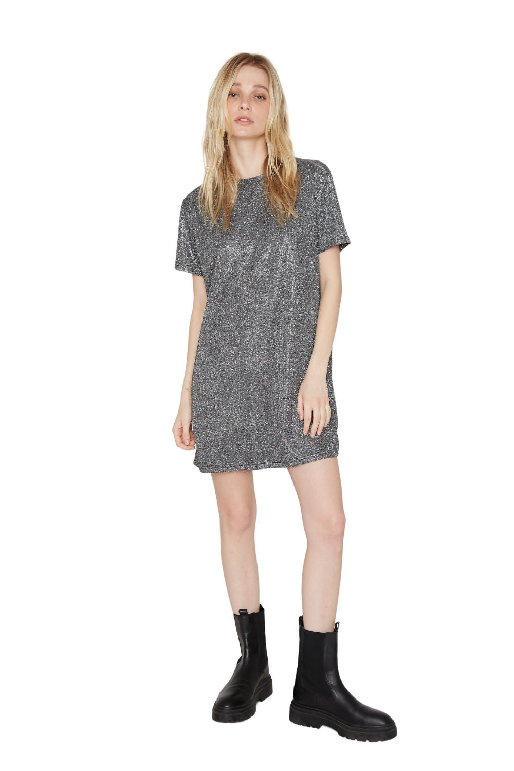 Vestido Glitter gris