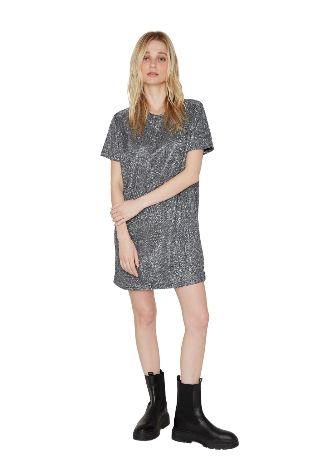 Vestido Glitter gris