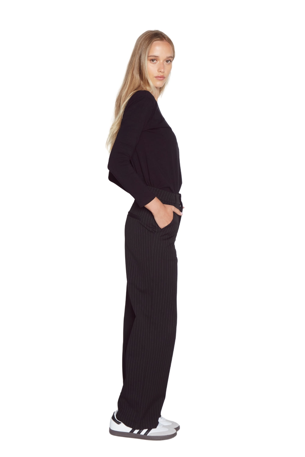 Pantalón Owen rayas negro