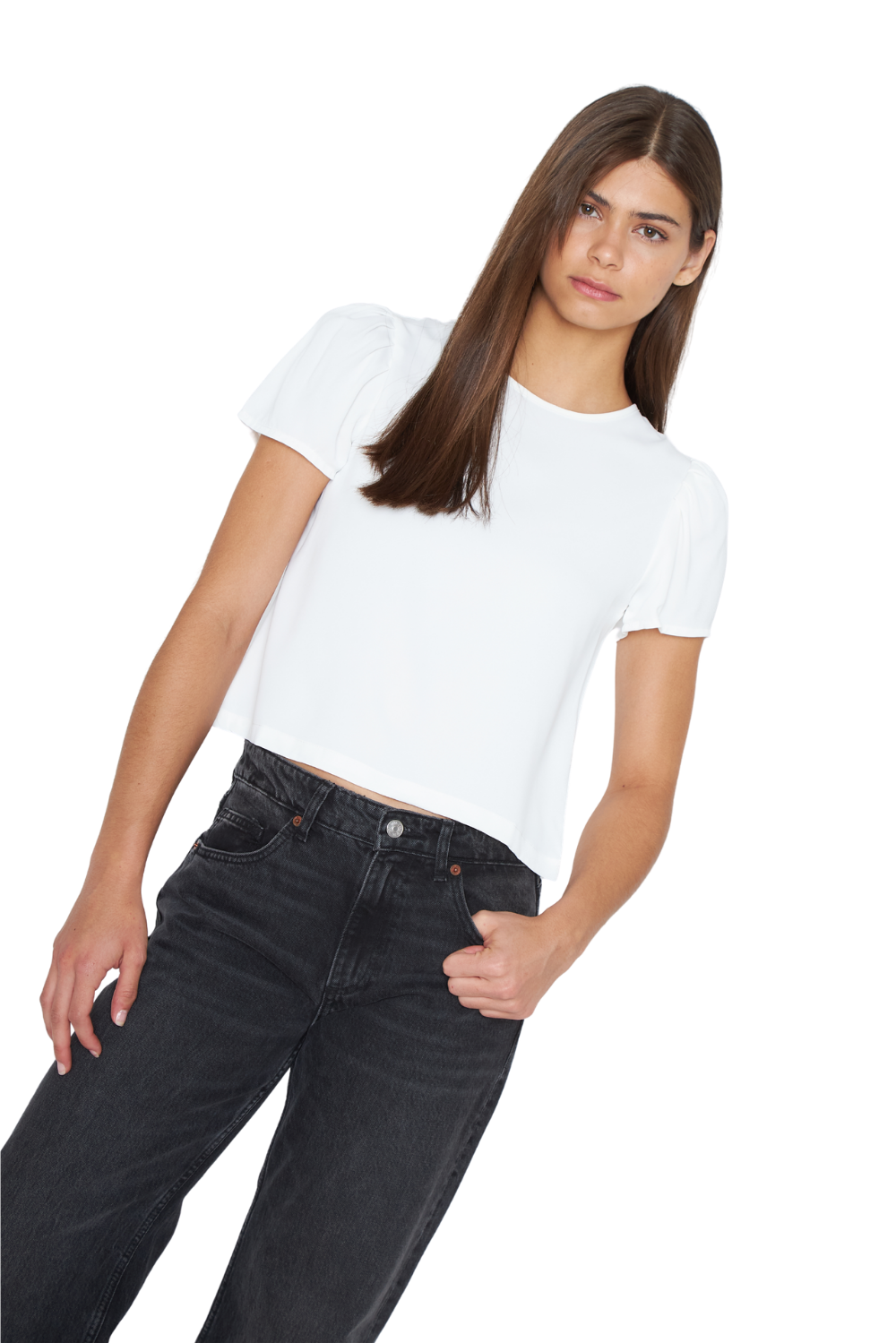 Blusa Olivia satín blanca