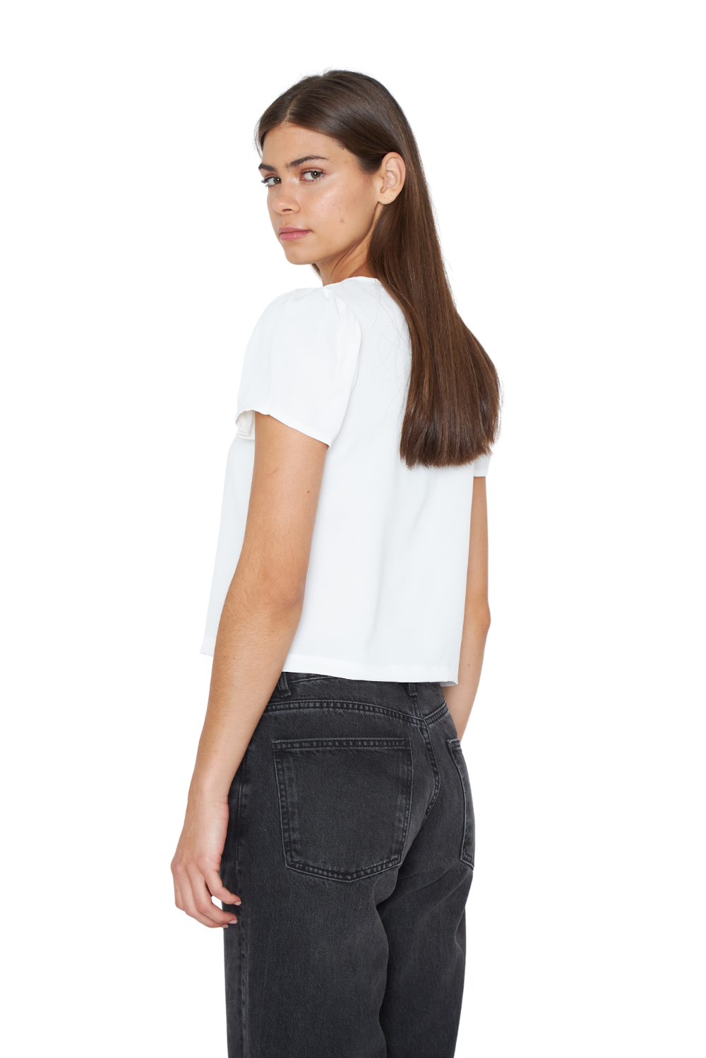 Blusa Olivia satín blanca