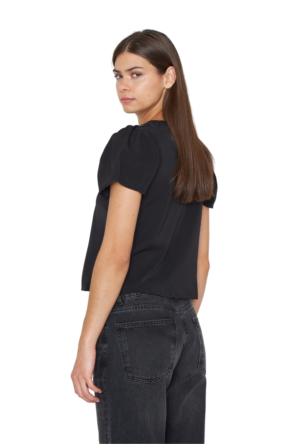 Blusa Olivia III satín negra