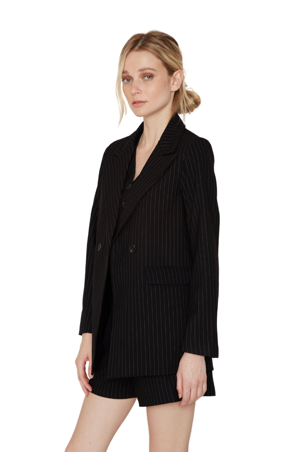 Blazer Owen rayas negro