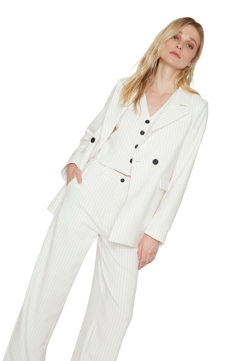 Pantalón Owen rayas blanco