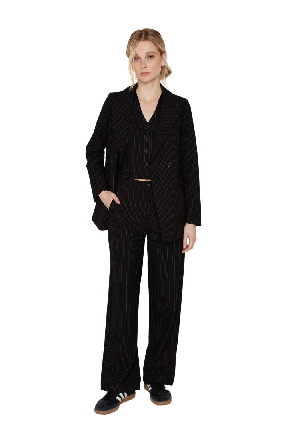 Pantalón Owen rayas negro