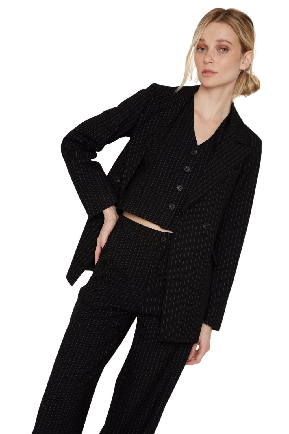 Pantalón Owen rayas negro